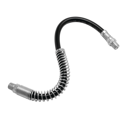 PERFORMANCE TOOL 12" GREASE GUN FLEX HOSE WITH SPRING GUARD