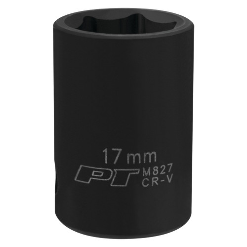 PERFORMANCE TOOL 1/2" DRIVE 17MM 6PT IMPACT SOCKET