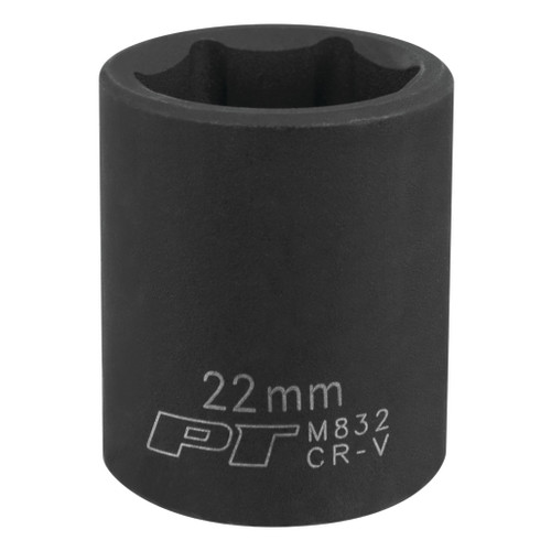 PERFORMANCE TOOL 1/2" DRIVE 22MM 6PT IMPACT SOCKET