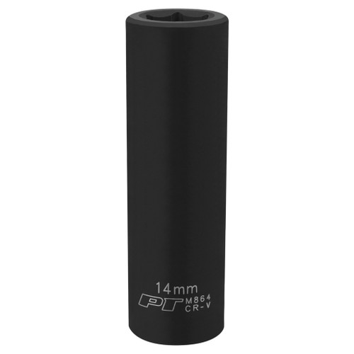 PERFORMANCE TOOL 1/2" DRIVE 14MM 6PT DEEP IMPACT SOCKET