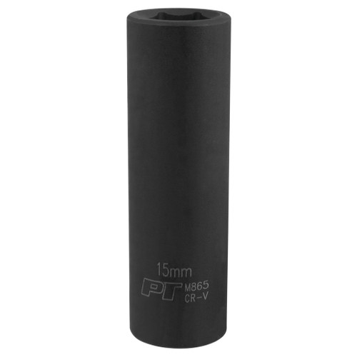 PERFORMANCE TOOL 1/2" DRIVE 15MM 6PT DEEP IMPACT SOCKET