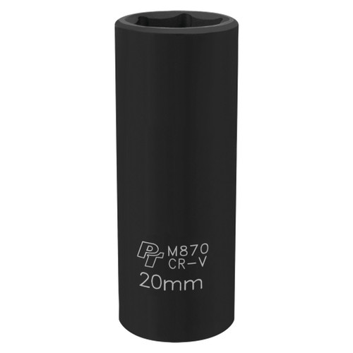 PERFORMANCE TOOL 1/2" DRIVE 20MM 6PT DEEP IMPACT SOCKET