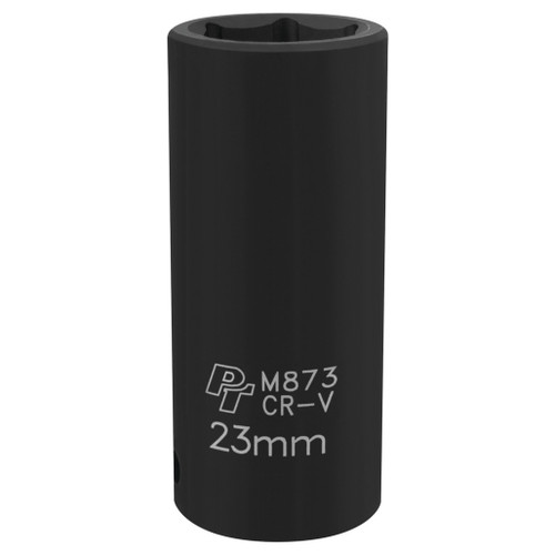 PERFORMANCE TOOL 1/2" DRIVE 23MM 6PT DEEP IMPACT SOCKET