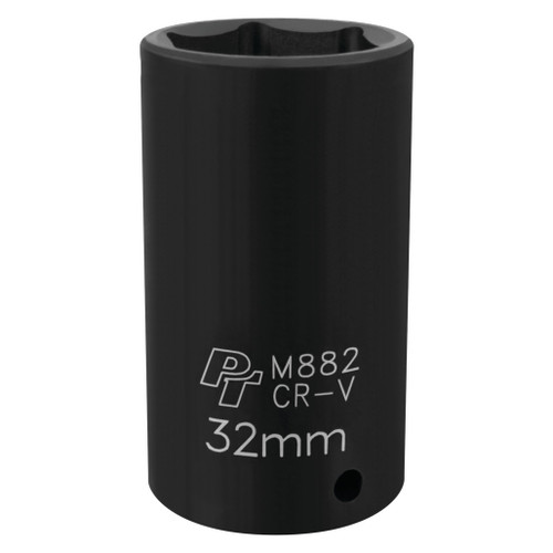 PERFORMANCE TOOL 1/2" DRIVE 32MM 6PT DEEP IMPACT SOCKET