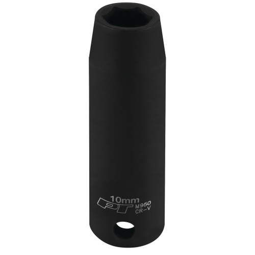 PERFORMANCE TOOL 3/8" DRIVE 10MM 6PT DEEP IMPACT SOCKET