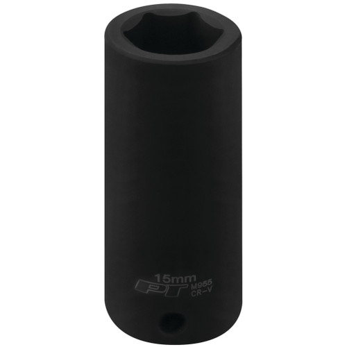 PERFORMANCE TOOL 3/8" DRIVE 15MM 6PT DEEP IMPACT SOCKET