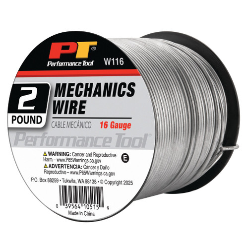 PERFORMANCE TOOL 16 GAUGUE 2LB SPOOL MECHANICS WIRE