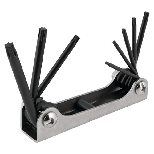 PERFORMANCE TOOL 8-PIECE FOLDING STAR BIT KEY SET