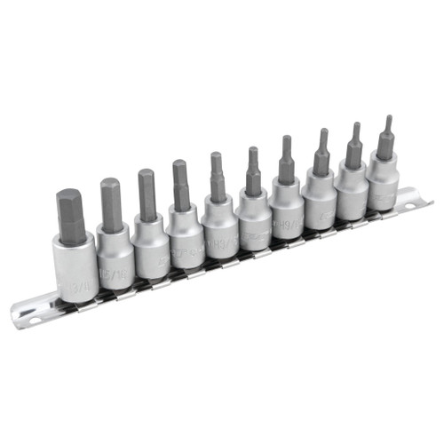 PERFORMANCE TOOL 10-PIECE 3/8" DRIVE SAE HEX BIT SOCKET SET