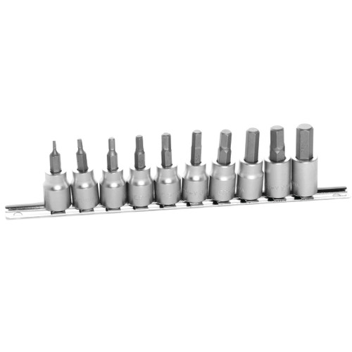 PERFORMANCE TOOL 10-PIECE 3/8" DRIVE METRIC HEX BIT SOCKET SET