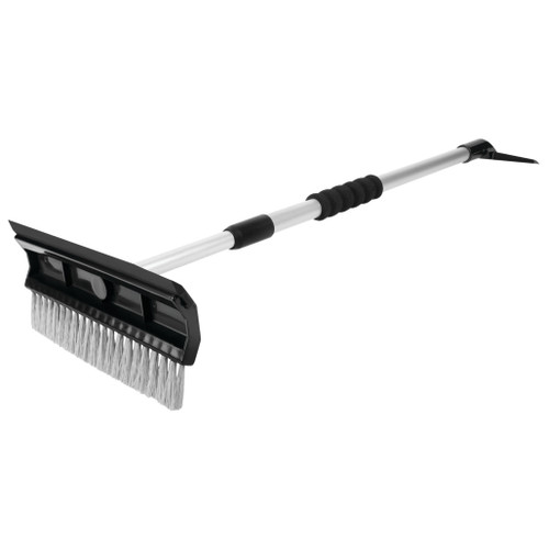 PERFORMANCE TOOL 3-IN-1 TELESCOPING SNOW BRUSH WITH ICE SCRAPER 32.5"-43.5"