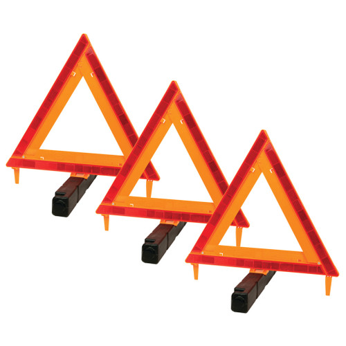 PERFORMANCE TOOL 3-PACK EMERGENCY DOT WARNING TRIANGLE
