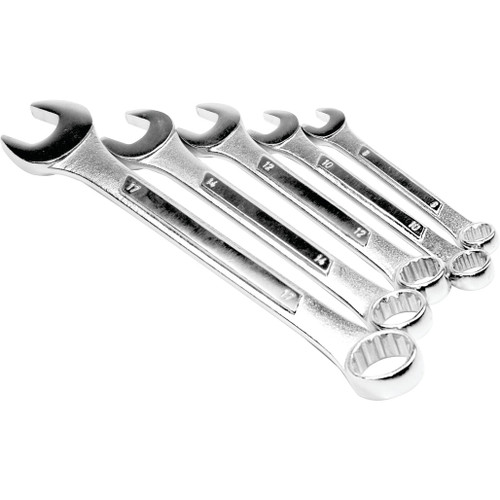 PERFORMANCE TOOL 5-PIECE METRIC COMBINATION WRENCH SET