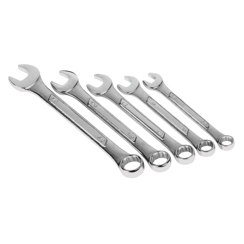 PERFORMANCE TOOL 5-PIECE SAE COMBINATION WRENCH SET