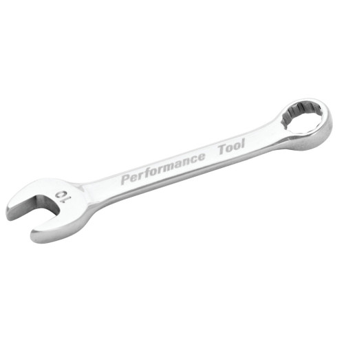 PERFORMANCE TOOL 10MM STUBBY COMBINATION WRENCH