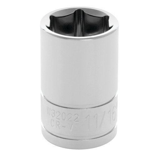PERFORMANCE TOOL 1/2" DRIVE 11/16" 6PT. SOCKET