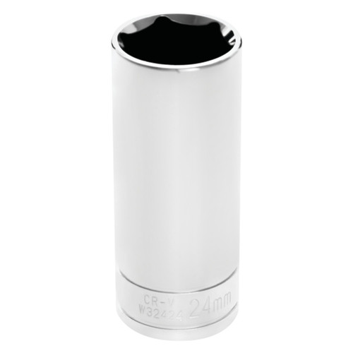 PERFORMANCE TOOL 1/2" DRIVE 24MM 6PT. DEEP SOCKET