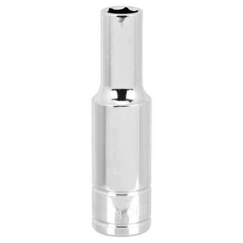 PERFORMANCE TOOL 3/8" DRIVE 8MM 6PT. DEEP SOCKET