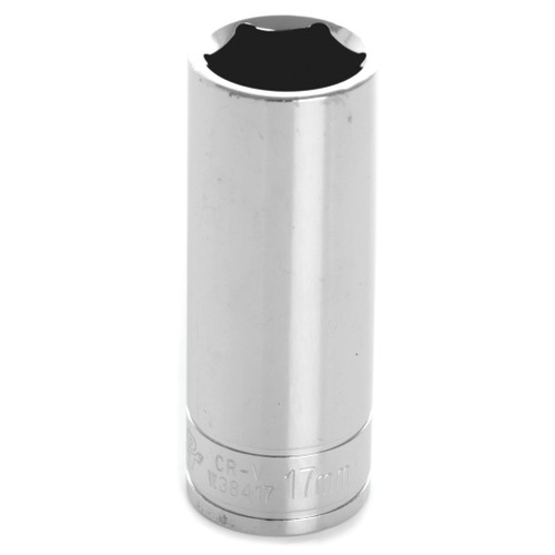 PERFORMANCE TOOL 3/8" DRIVE 17MM 6PT. DEEP SOCKET
