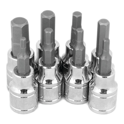 PERFORMANCE TOOL 8-PIECE 3/8" DRIVE SAE HEX BIT SET
