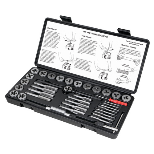 PERFORMANCE TOOL 40-PIECE METRIC TAP & DIE SET