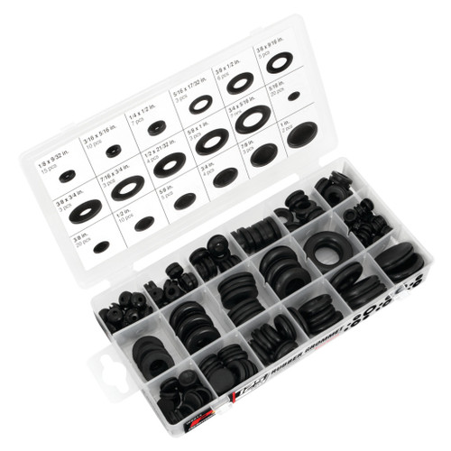 PERFORMANCE TOOL 125-PIECE RUBBER GROMMET ASSORTMENT