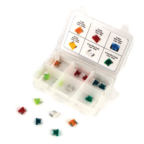 PERFORMANCE TOOL 15-PIECE LOW PROFILE MICRO FUSE ASSORTMENT