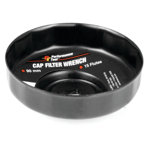 PERFORMANCE TOOL OIL FILTER CAP WRENCH 90MM 15 FLUTE