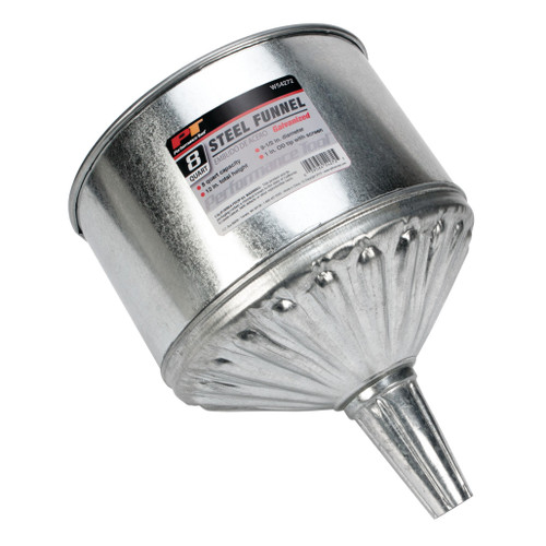PERFORMANCE TOOL 8 QUART STEEL GALVINIZED FUNNEL
