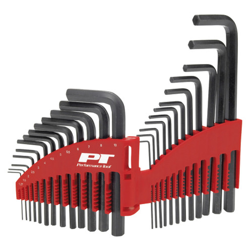 PERFORMANCE TOOL 25-PIECE SAE & METRIC HEX KEY SET