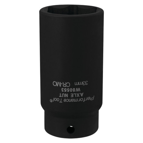 PERFORMANCE TOOL 33MM FWD AXLE NUT SOCKET CHROME MOLY