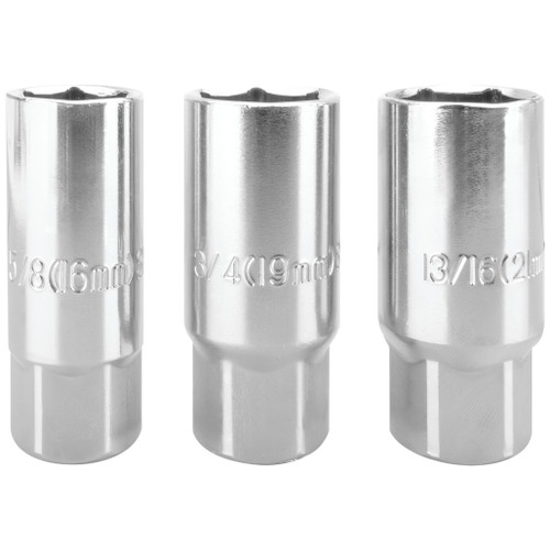 PROJECT PRO 3-PIECE 3/8" DRIVE SPARK PLUG SOCKET SET