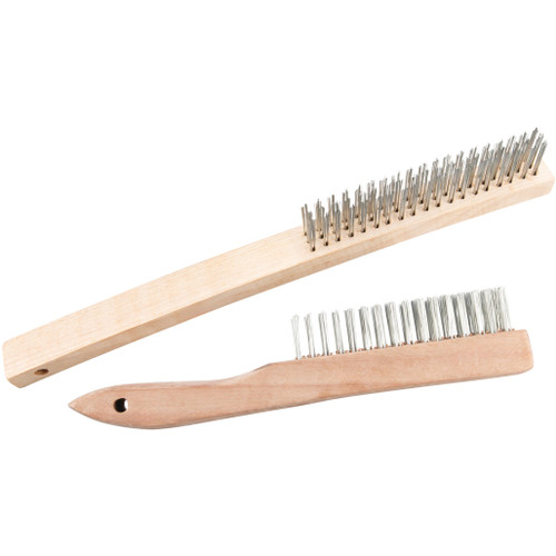 PROJECT PRO 2-PIECE WOOD HANDLE STEEL WIRE BRUSH