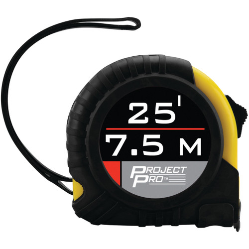 PROJECT PRO 25' CUSHION GRIP TAPE MEASURE