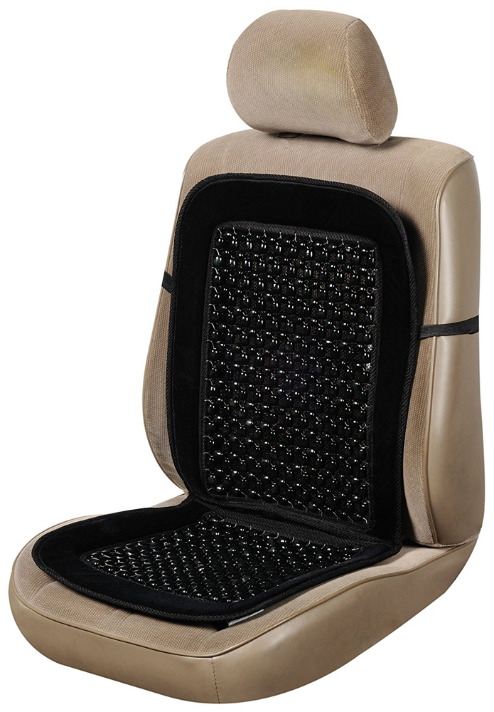 Ortho Beads Velour Beaded Seat Cushion - Color:Grey