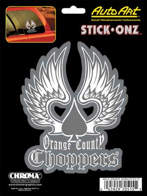 Orange County Choppers Winged Spade  6" x 8" Vinyl Decal