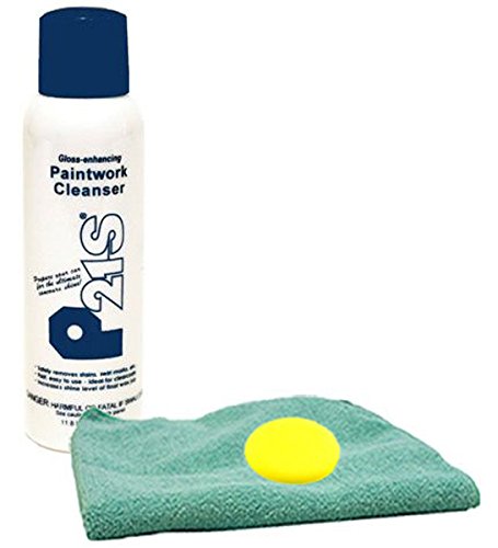 P21S Gloss Enhancing Paintwork Cleanser (11.8 oz), Microfiber Cloth & Foam Pad Kit