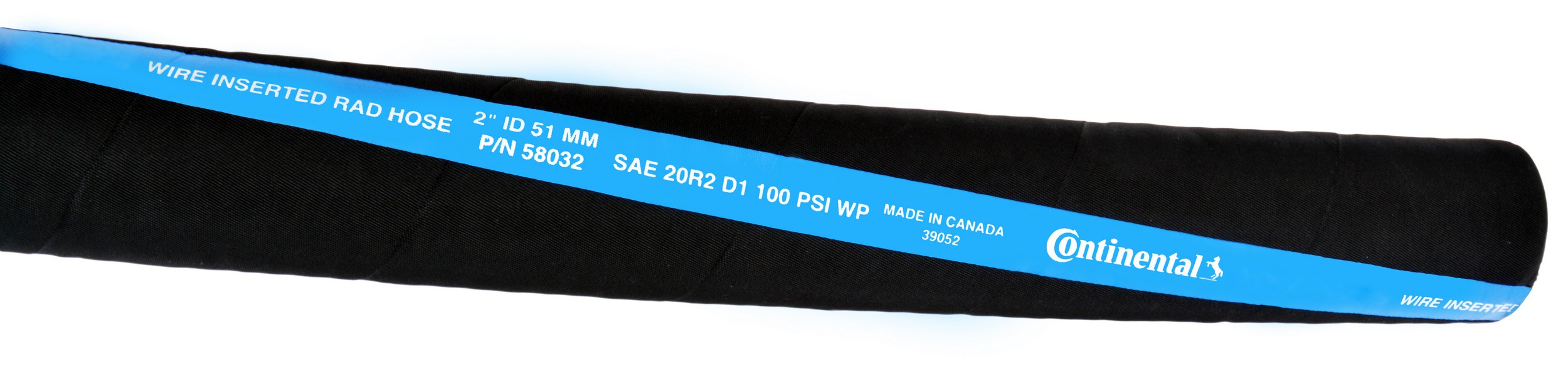 A 2-ply synthetic reinforcement and helix wire, combined with a black EPM tube and cover, provides enhanced flexibility for situations where a small amount of misalignment is present as well as resisting collapse from vacuum. Conforms to SAE 20R2 D1.