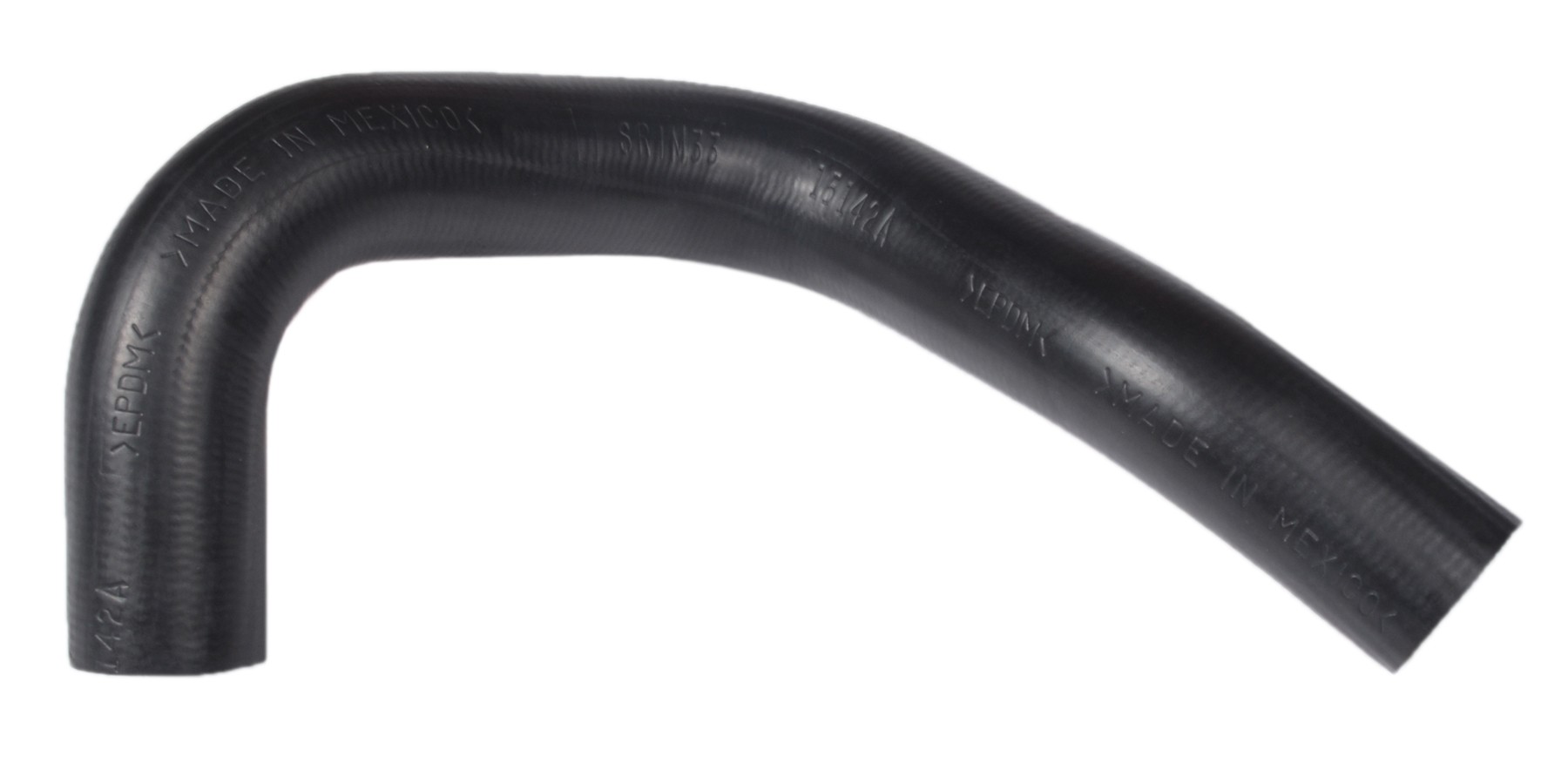 Designed to transfer glycol-based coolant throughout the vehicle's cooling system.  The EPDM tube and cover and the synthetic reinforcement meets or exceeds SAE 20R4EC Class D1 specifications. Exact OEM configuration ensures a perfect fit.