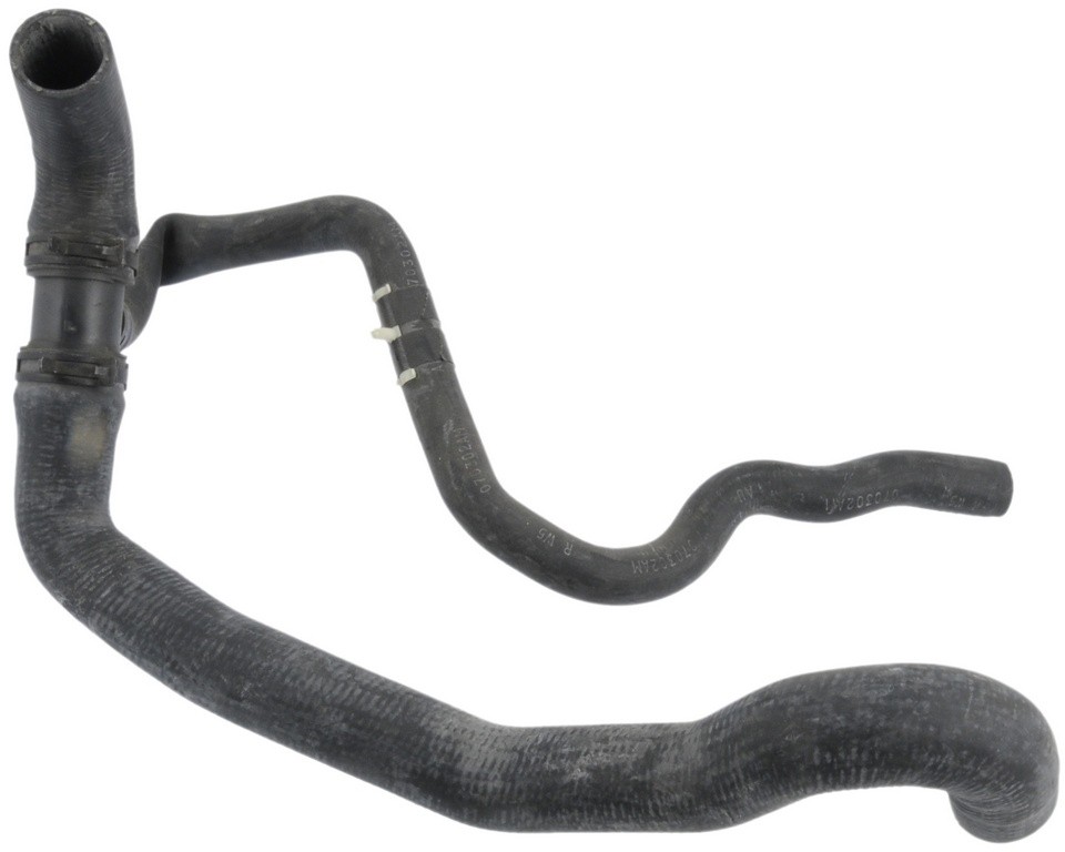 Designed to transfer glycol-based coolant throughout the vehicle's cooling system.  The EPDM tube and cover and the synthetic reinforcement meets or exceeds SAE 20R4EC Class D1 specifications. Exact OEM configuration ensures a perfect fit.