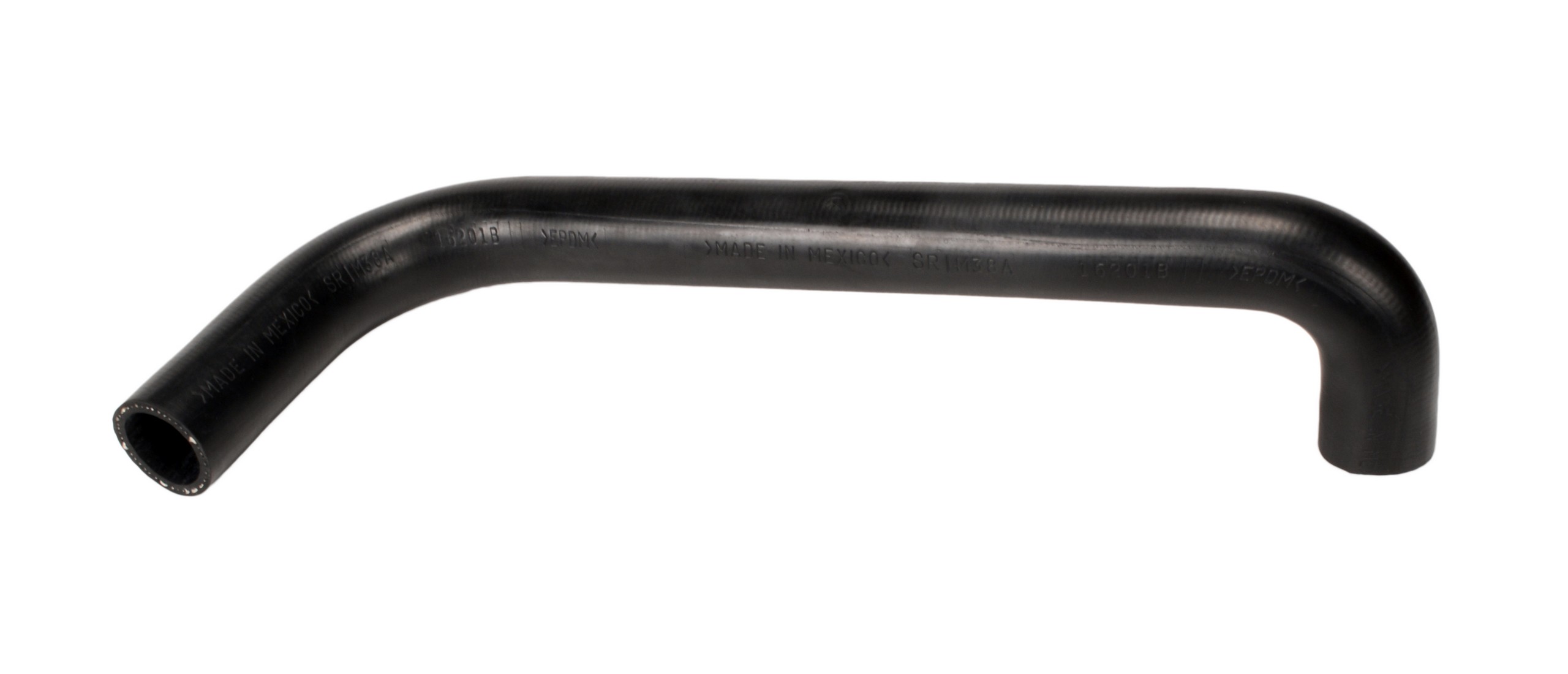 Designed to transfer glycol-based coolant throughout the vehicle's cooling system. The EPDM tube and cover and the synthetic reinforcement meets or exceeds SAE 20R4EC Class D1 specifications. Exact OEM configuration ensures a perfect fit.