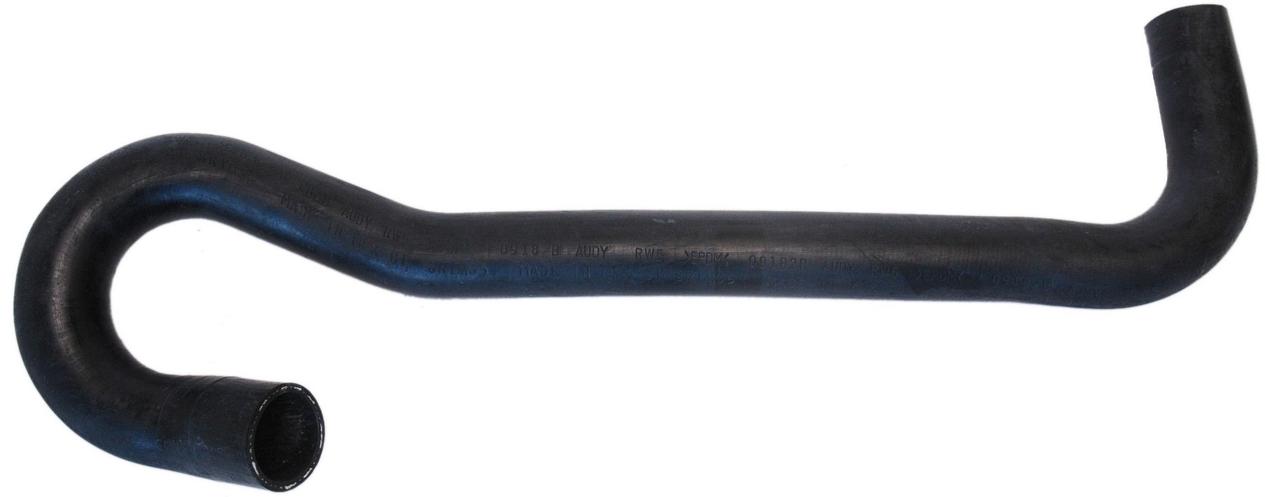 Designed to transfer glycol-based coolant throughout the vehicle's cooling system.  The EPDM tube and cover and the synthetic reinforcement meets or exceeds SAE 20R4EC Class D1 specifications. Exact OEM configuration ensures a perfect fit.