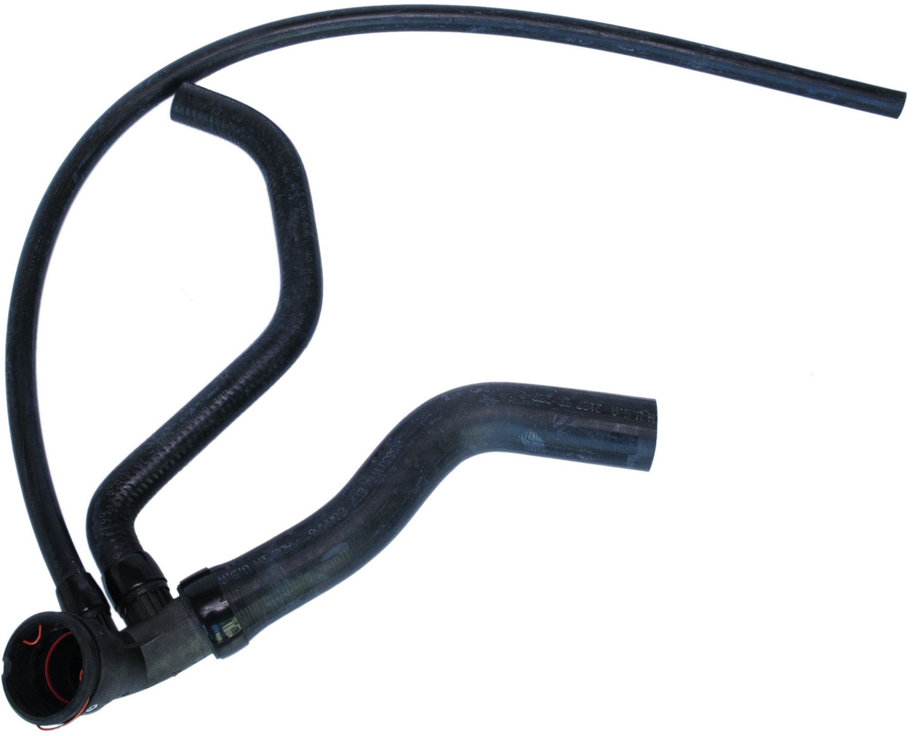 Designed to transfer glycol-based coolant throughout the vehicle's cooling system.  The EPDM tube and cover and the synthetic reinforcement meets or exceeds SAE 20R4EC Class D1 specifications. Exact OEM configuration ensures a perfect fit.