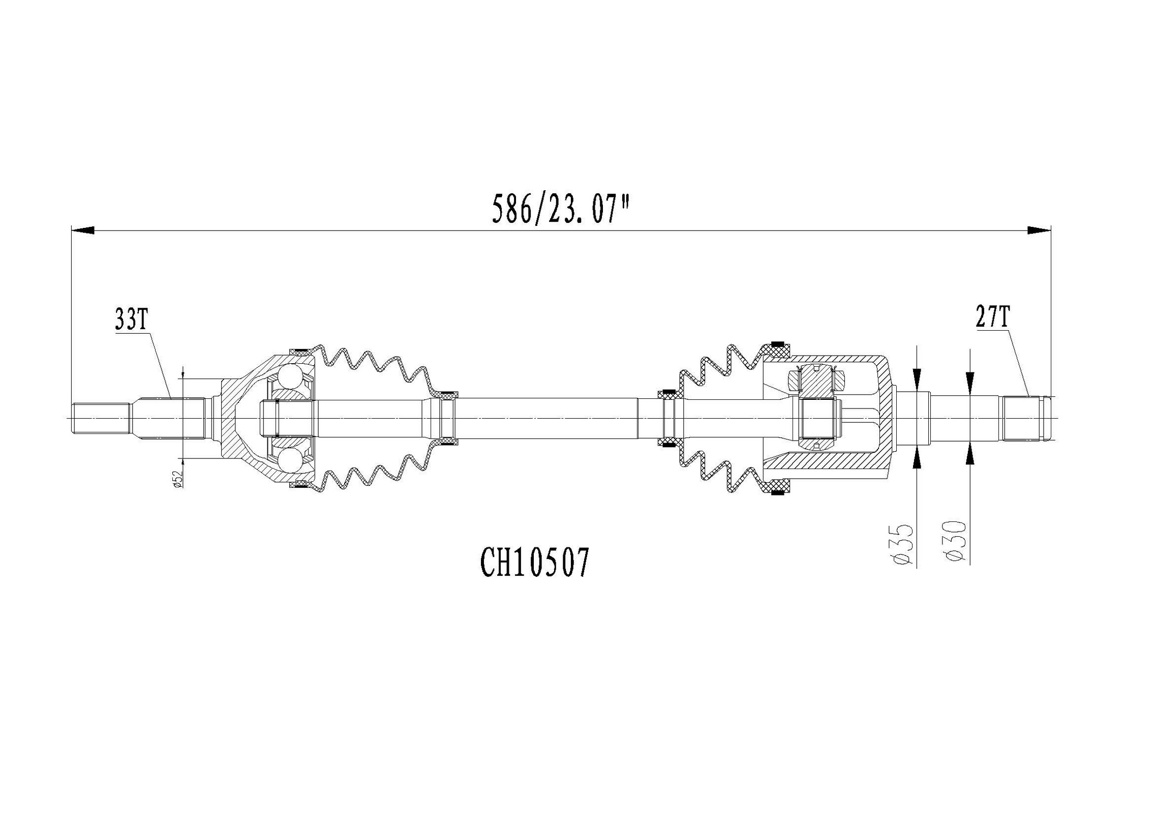 CV Axle Assembly