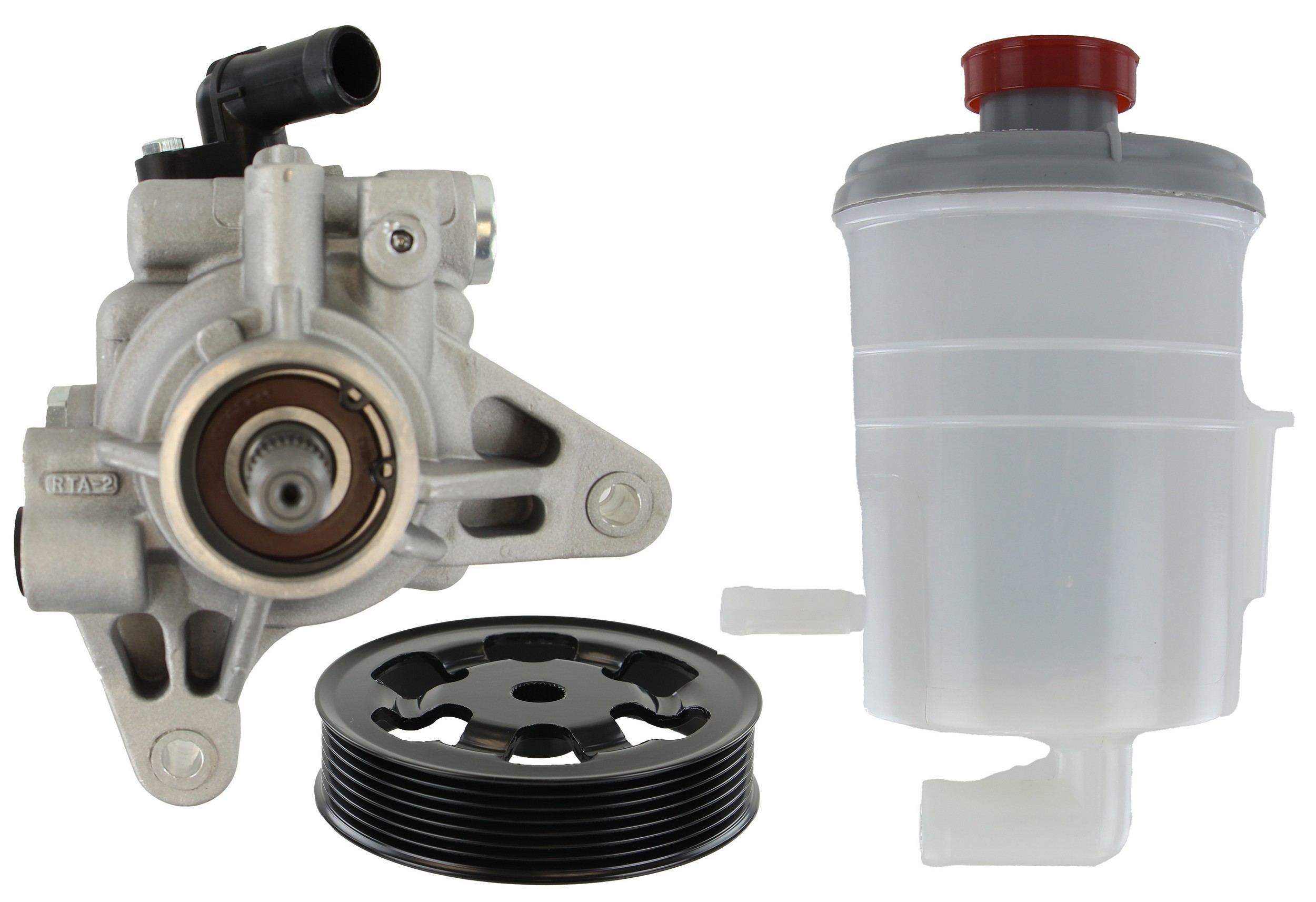 AAE New Hydraulic Power Steering Pump Kit, Includes Pulley, Return Pipe Adapter