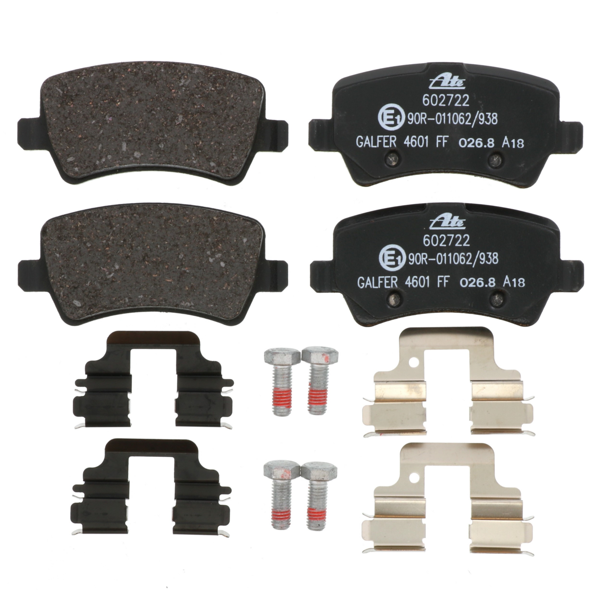 ATE Original Semi-Metallic Rear Disc Brake Pad Set 602722 for Land Rover, Volvo