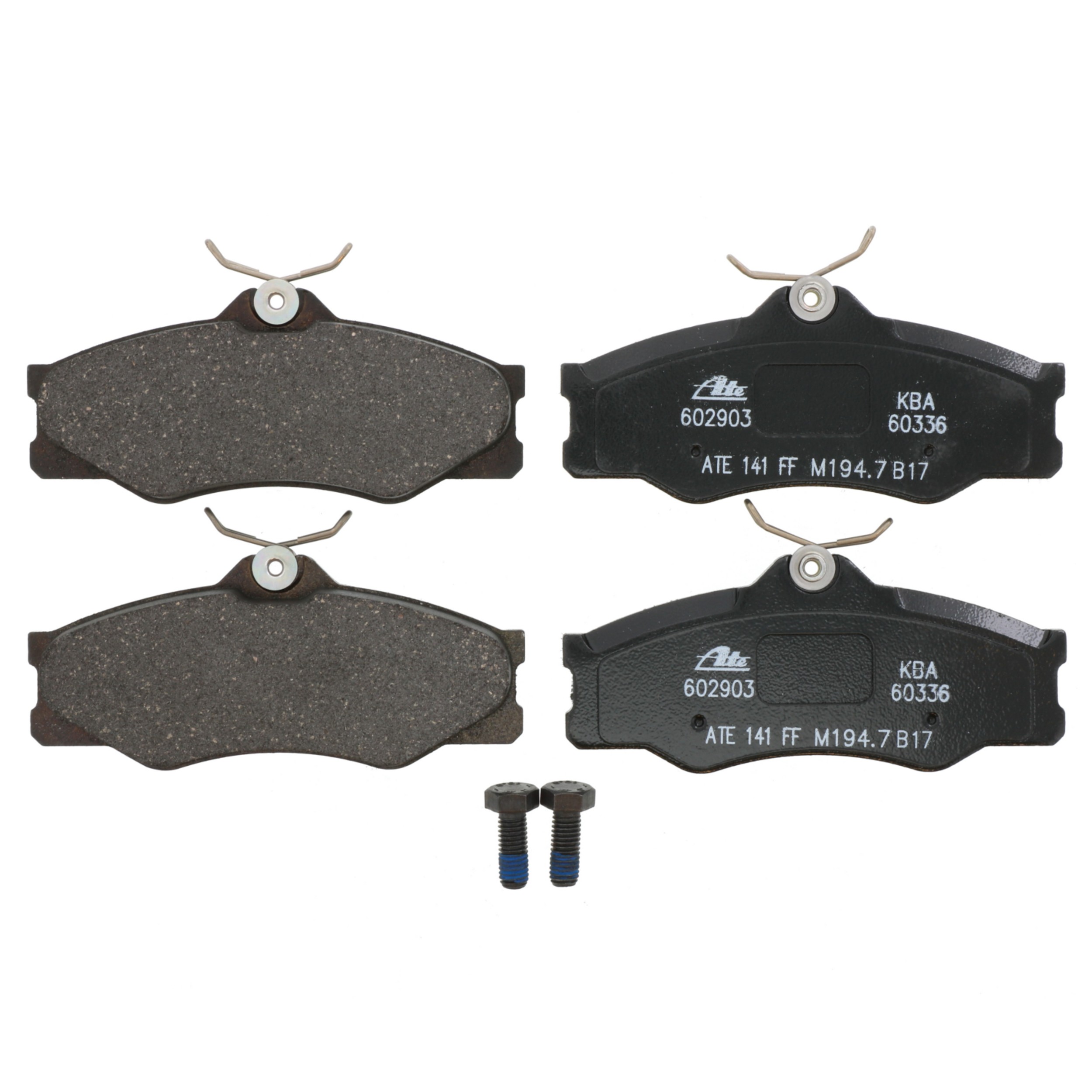 ATE Original Semi-Metallic Front Disc Brake Pad Set 602903 for Volkswagen