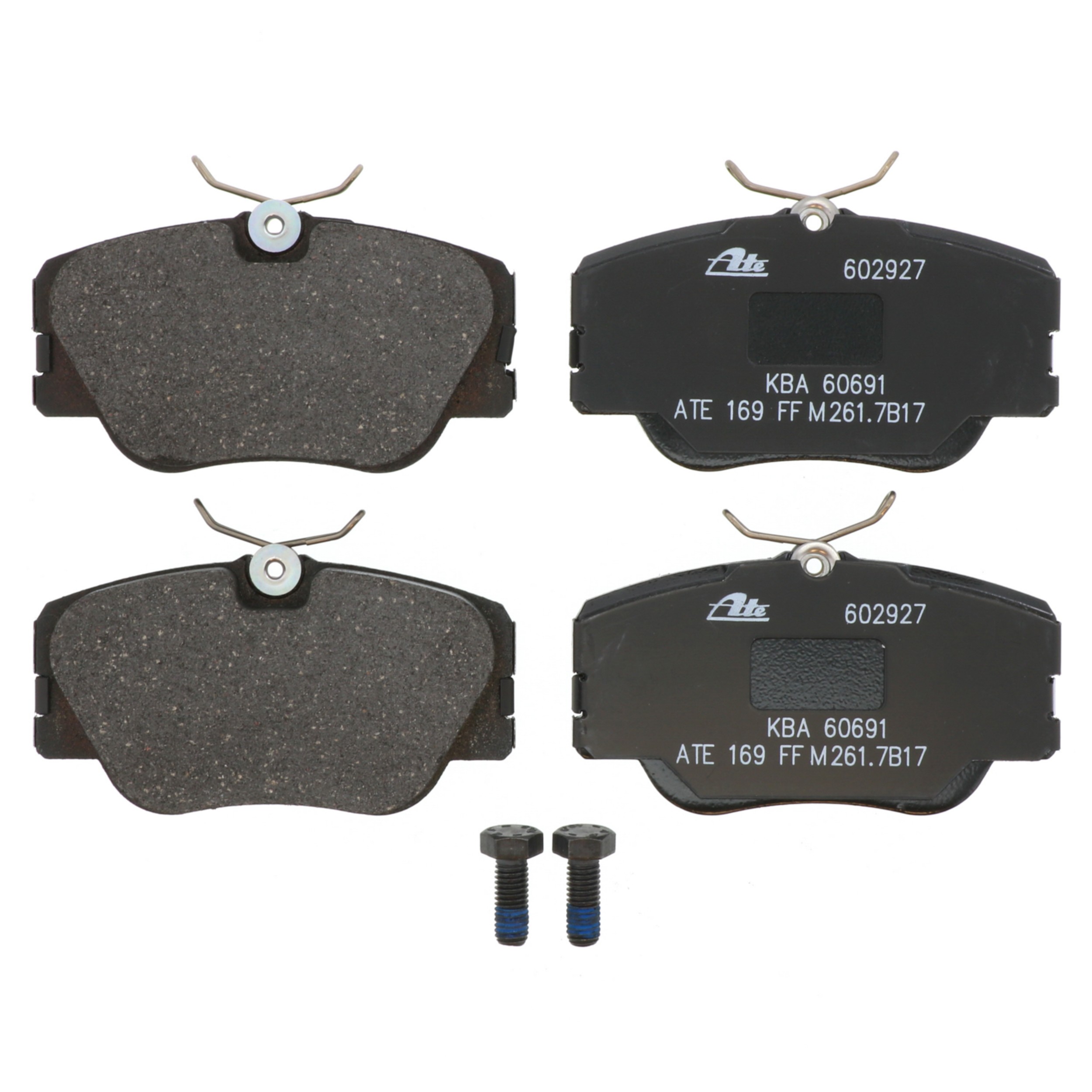 ATE Original Semi-Metallic Front Disc Brake Pad Set 602927 for Mercedes-Benz