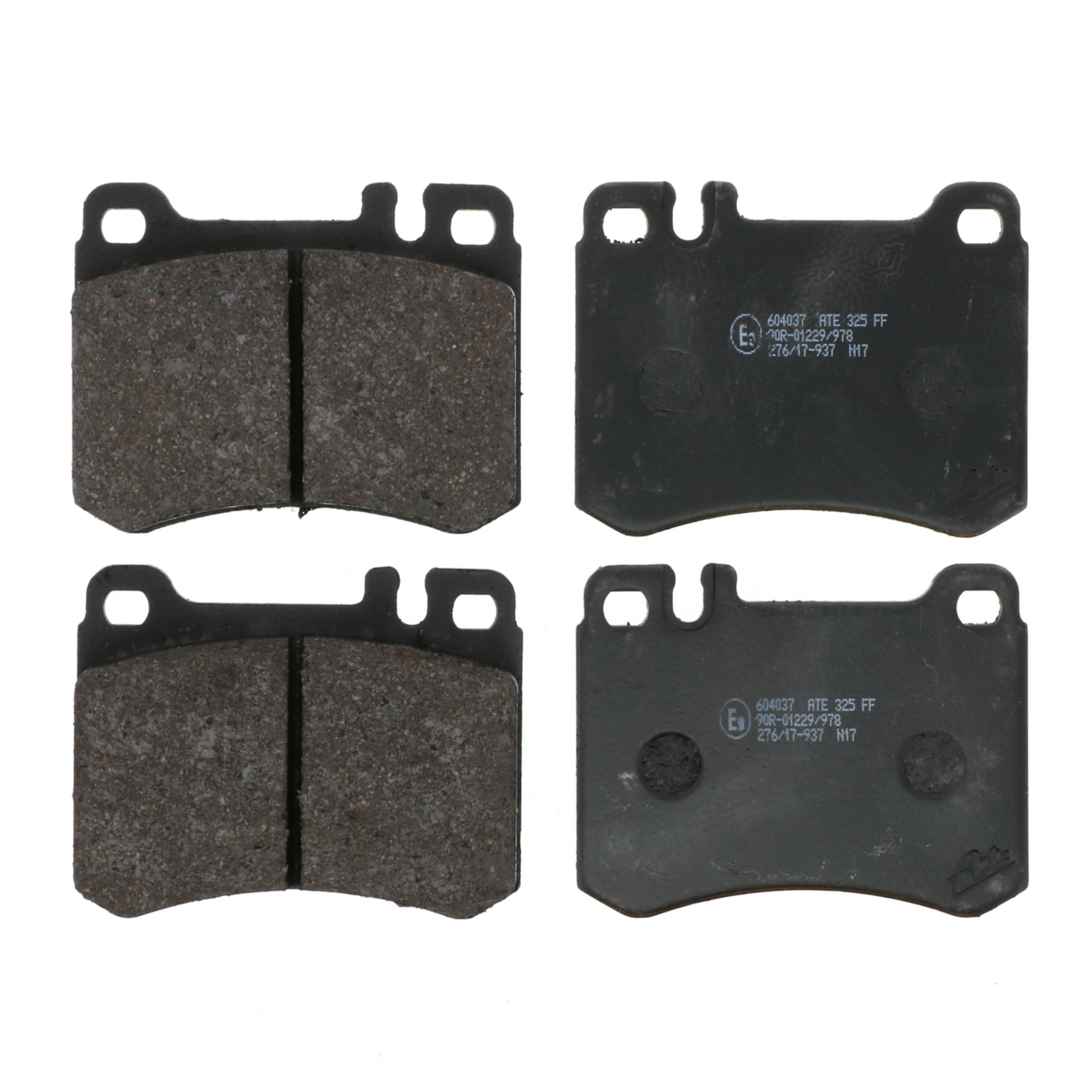 ATE Original Semi-Metallic Front Disc Brake Pad Set 604037 for Mercedes-Benz