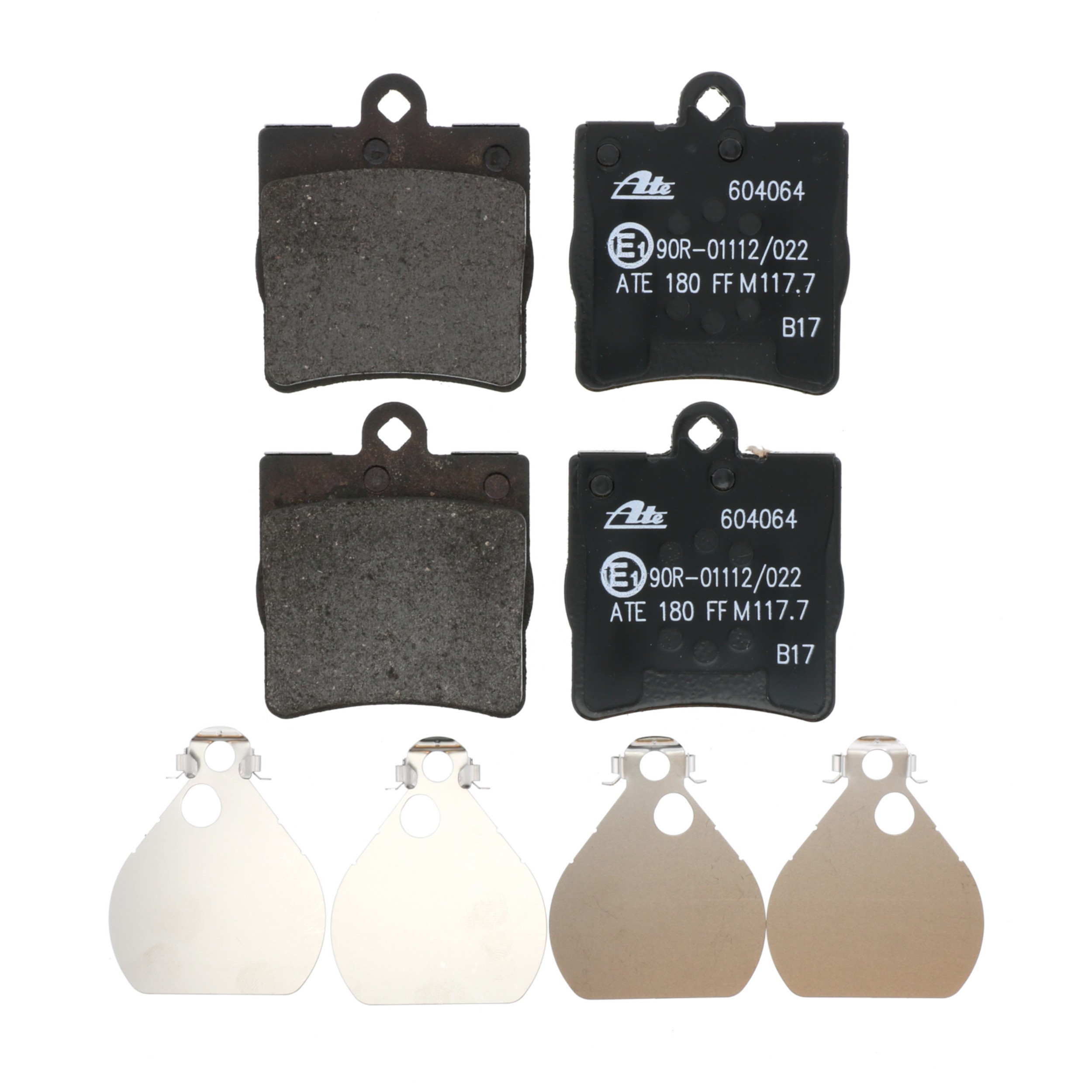 ATE Semi-Metallic Rear Disc Brake Pad Set 604064 for Chrysler, Mercedes-Benz